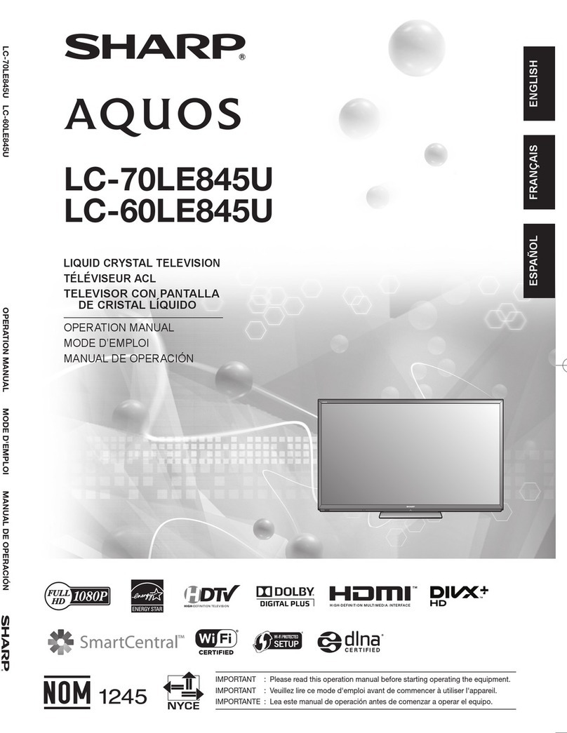 Sharp Aquos LC-60LE845U User manual