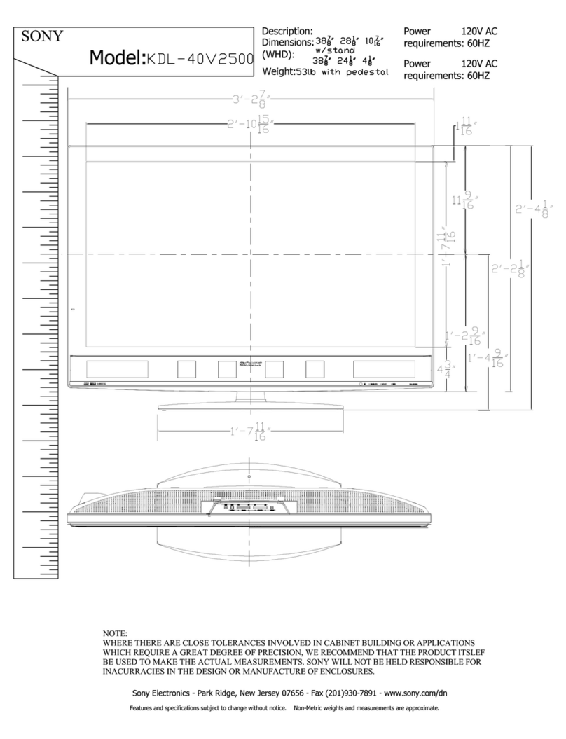 Sony KDL-40V2500 - Bravia V-series Lcd Hdtv User guide