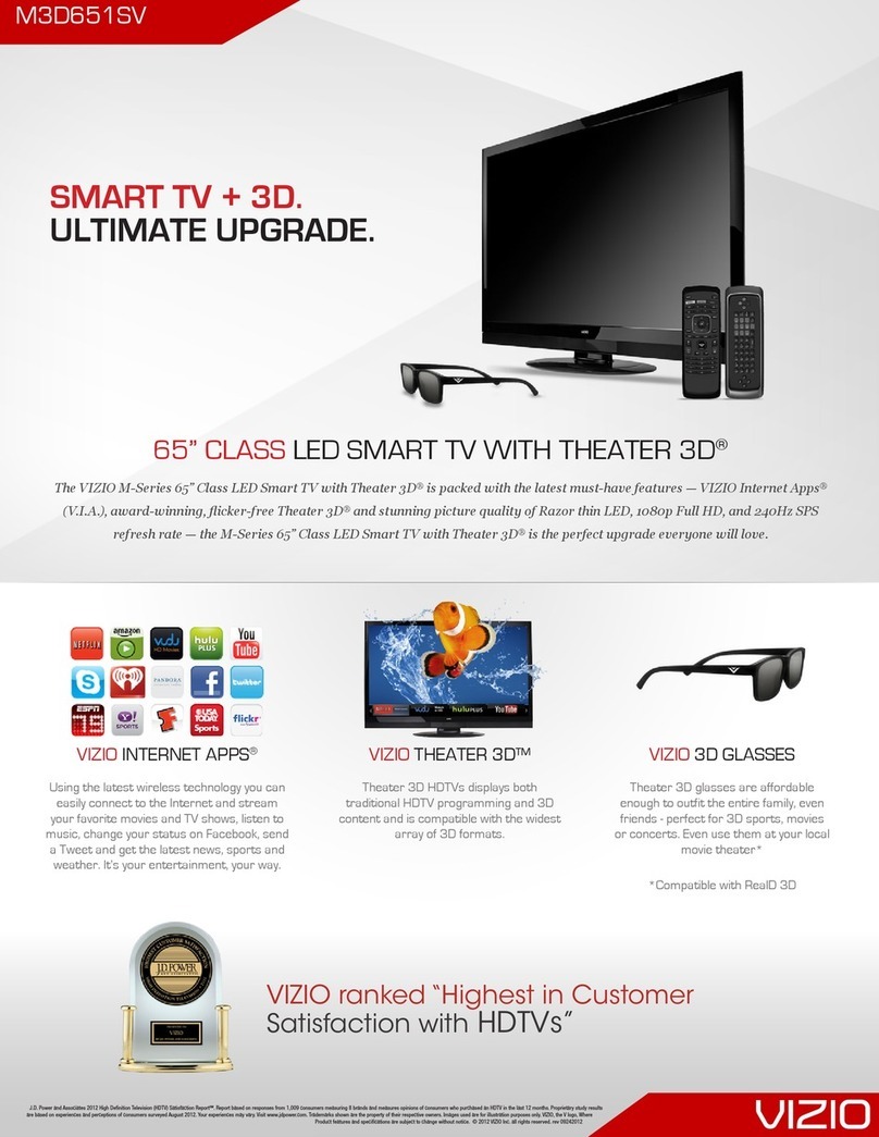 Vizio M3D651SV User manual Vizio M3D651SV User manual