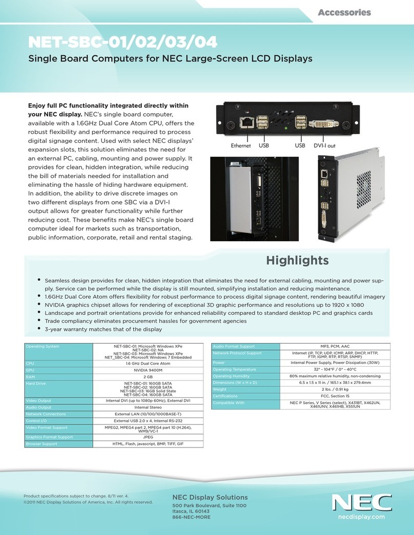 NEC MultiSync X462HB User manual NEC MultiSync X462HB User manual