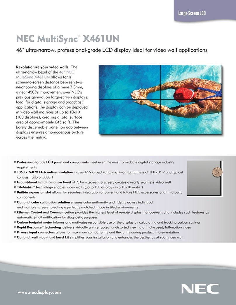 NEC X461UN - MultiSync - 46" LCD Flat Panel... specification