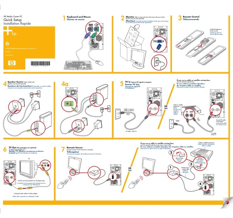 HP Media Center m1100 - Desktop PC Specification sheet