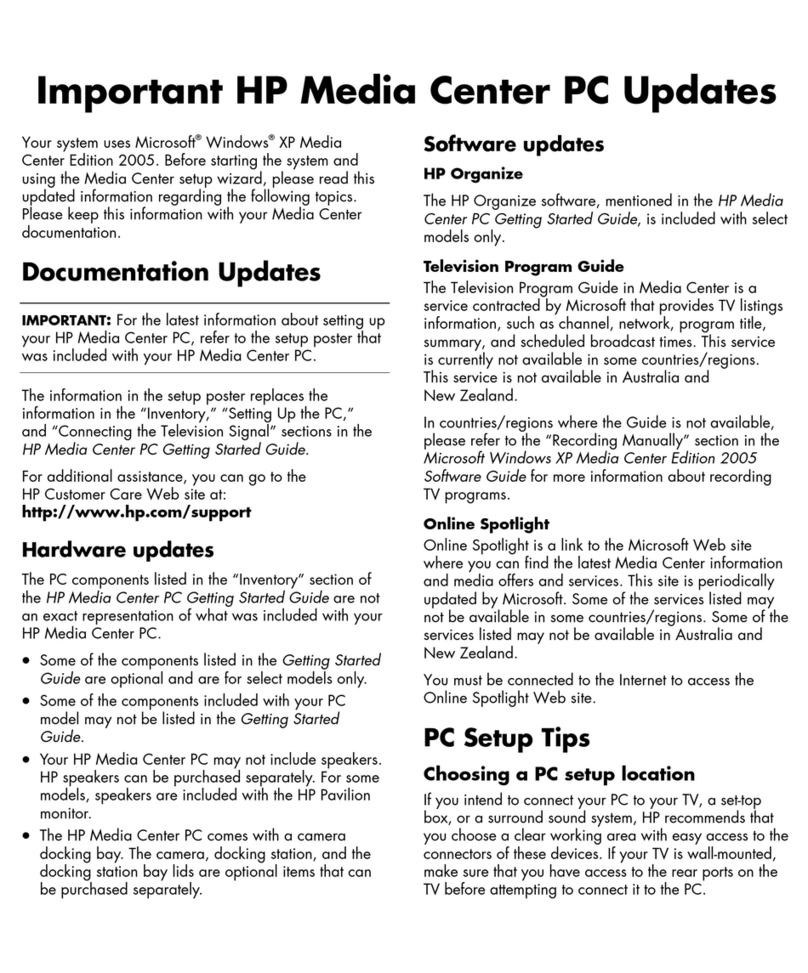 HP Media Center m1100 - Desktop PC Update guide