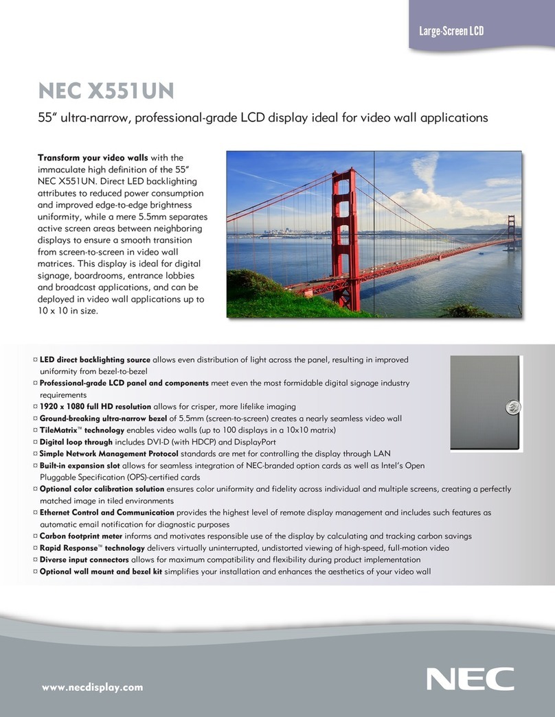 NEC MultiSync X551UN User manual