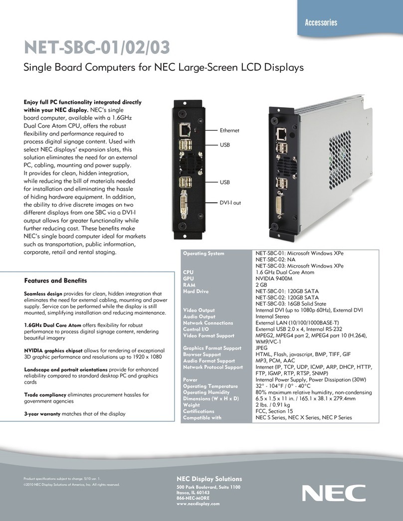 NEC MultiSync X551UN Specifications