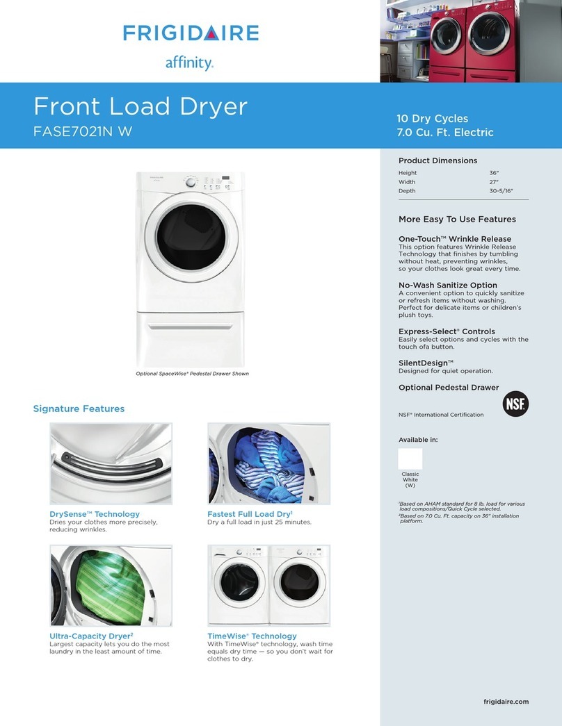 Frigidaire FASE7021NW User manual