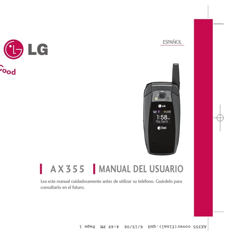 LG AX355 -  Cell Phone User guide