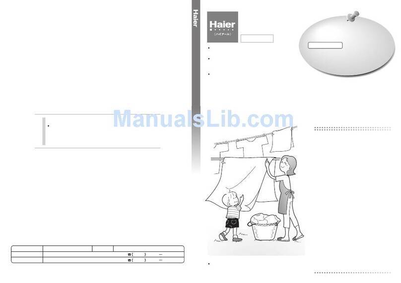 Haier JW-K33A User manual