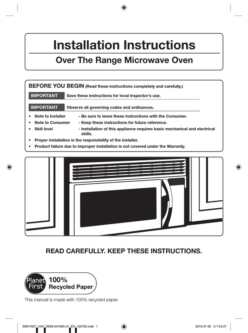 Samsung SMH1927B/XAA installation instructions