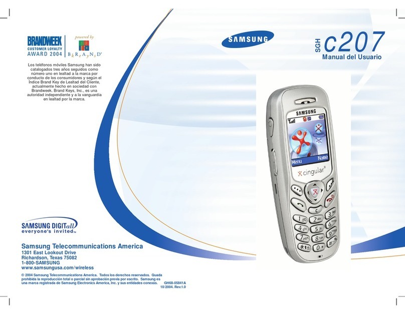 Samsung SGHC207 User manual