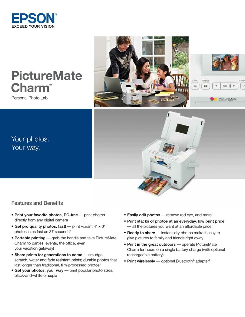 Epson PictureMate Charm - PM 225 - PictureMate Charm Compact Photo... User manual