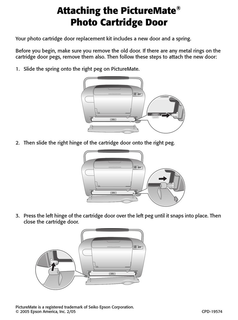 Epson PictureMate - Compact Photo Printer Owner's manual