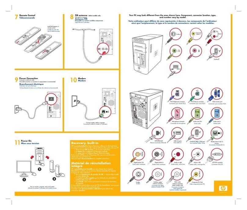 HP Media Center m7200 - Desktop PC Specification sheet