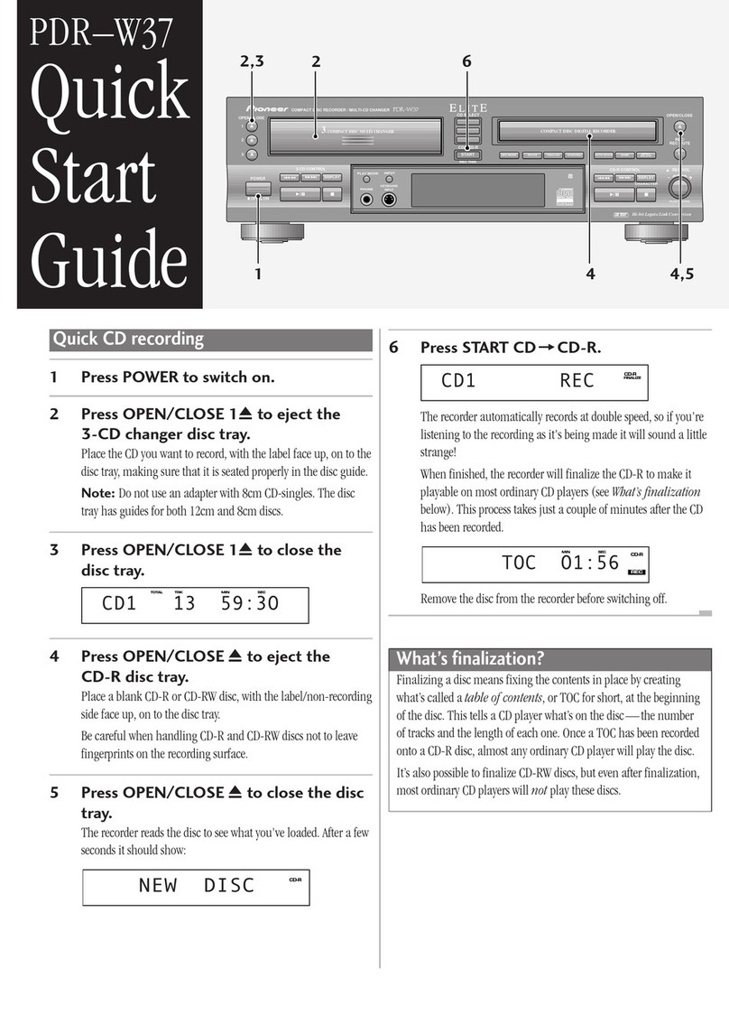 Pioneer PDR-W37 Elite User manual