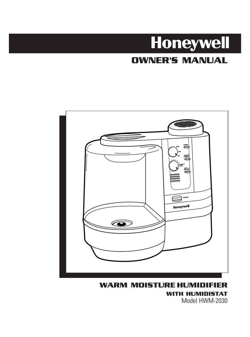 Honeywell HWM2030 - 3 Gallon Warm Mist Humidifier User manual