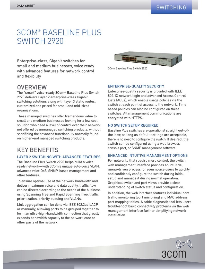 3Com 3CRBSG2093 - Baseline Plus Switch 2920 datasheet