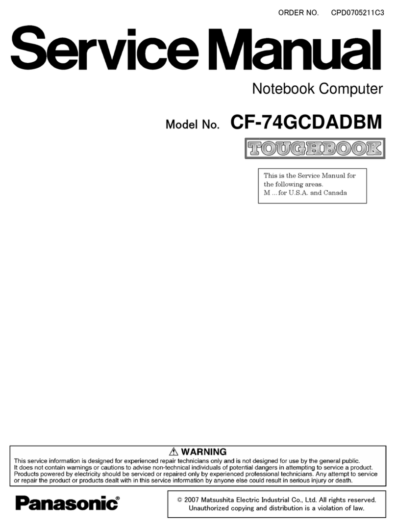Panasonic CF-74GCDADBM - Toughbook 74 - Core 2 Duo GHz Service manual
