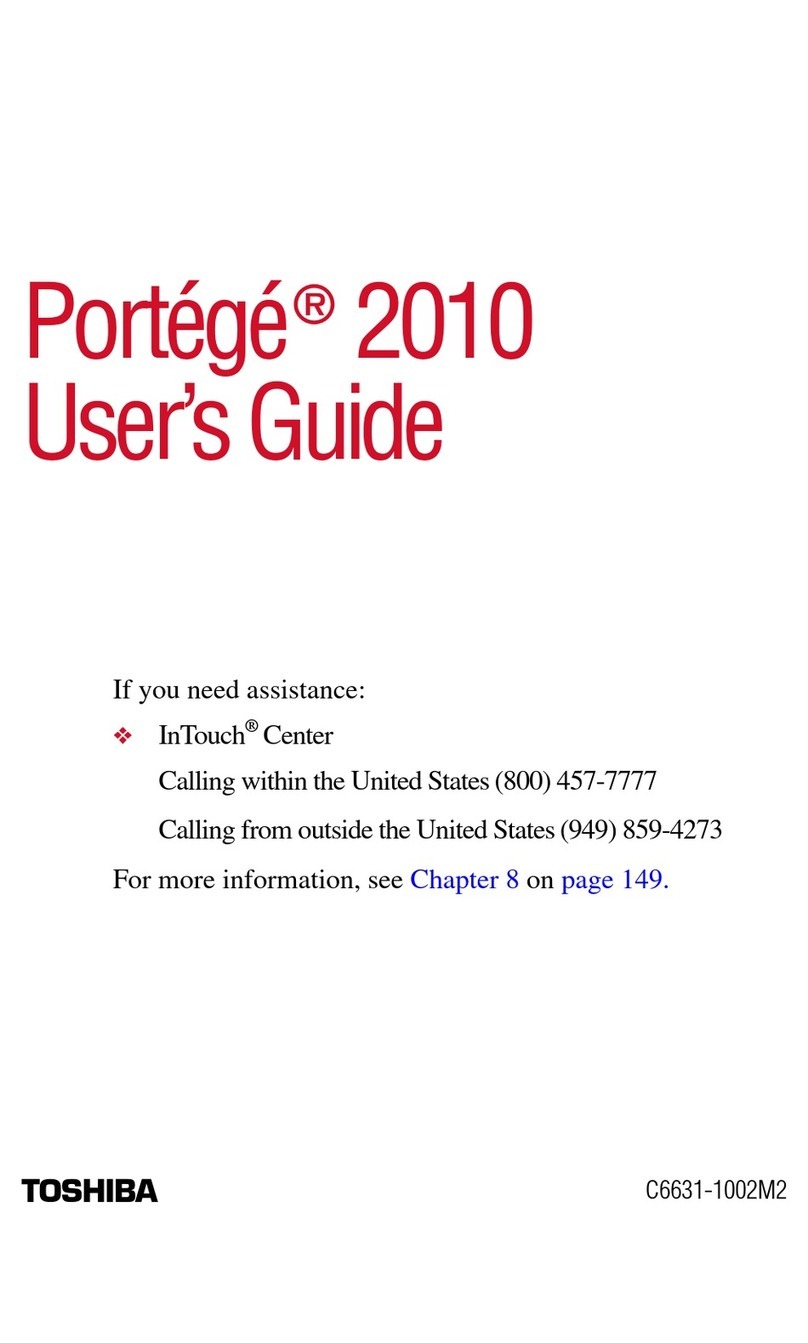 Toshiba Portege 2010 User manual