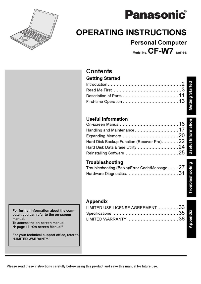 Panasonic Toughbook CF-W7BWNZZJM User manual