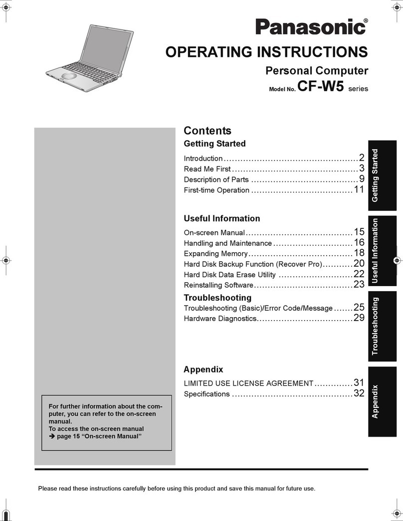 Panasonic CF-W5LWEZZBM user manual