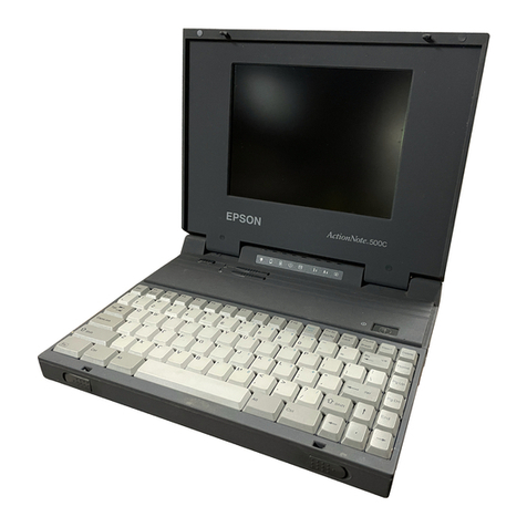 Epson ActionNote 500C Installation and operation manual