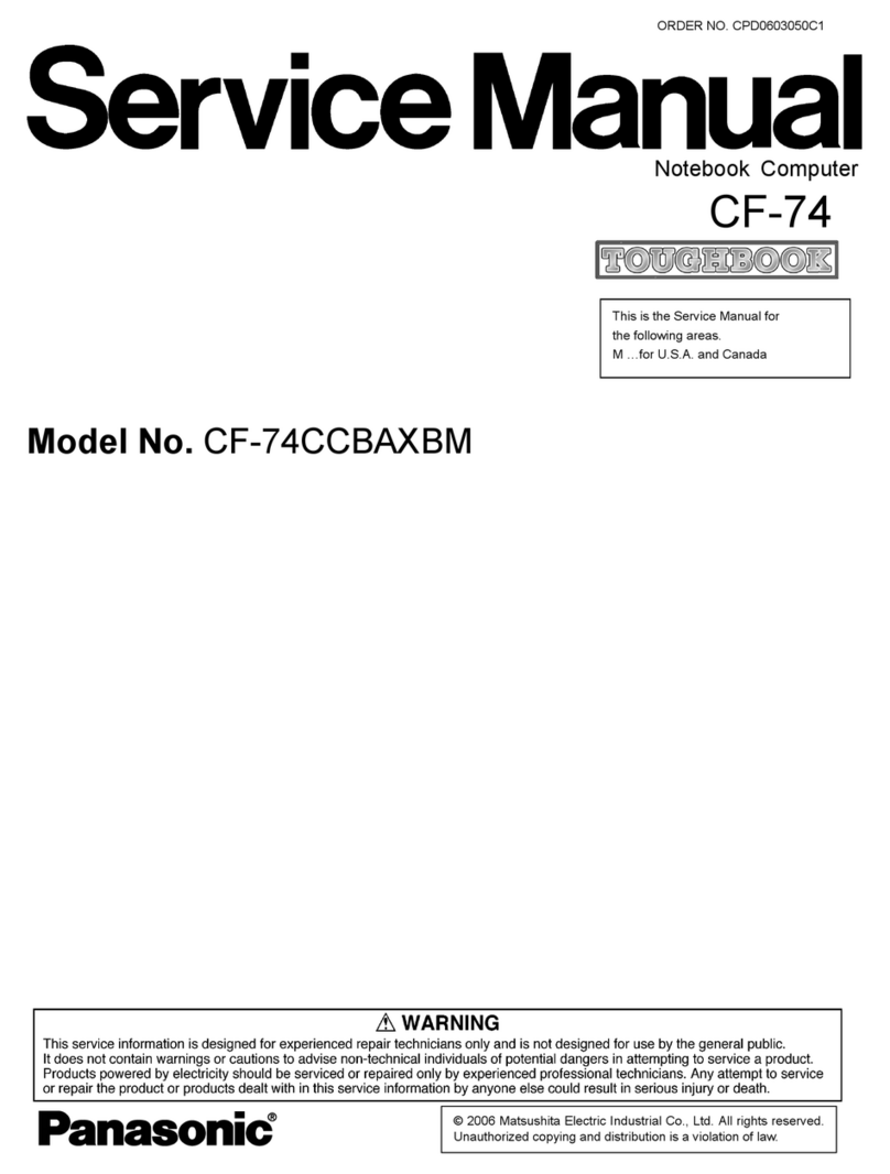 Panasonic CF-74CCBEBBM - Toughbook 74 - Core Duo 1.83... Service manual