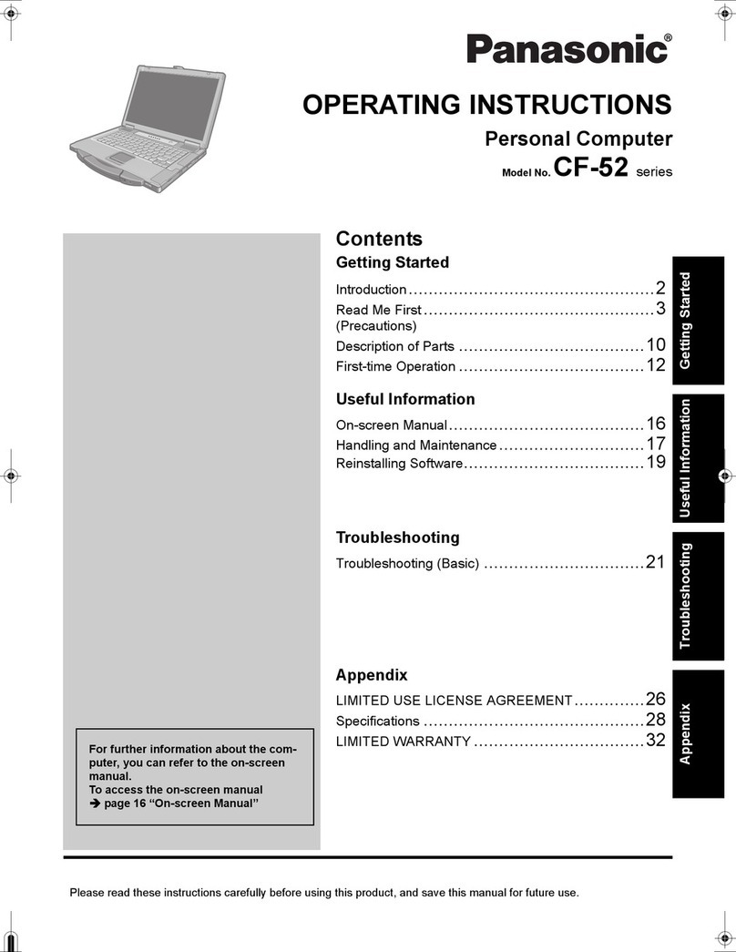 Panasonic Toughbook CF-52GUNBX2M operating instructions