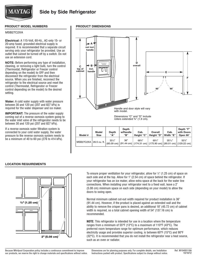 Maytag MSB27C2XAB Parts list manual