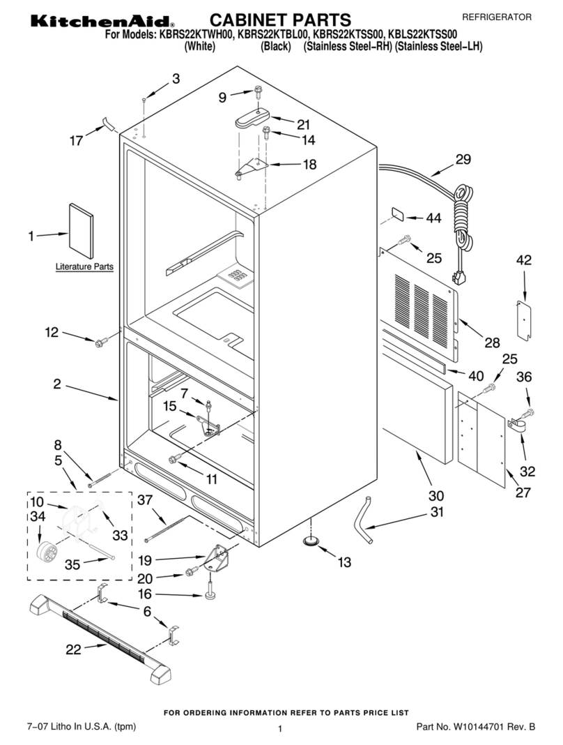 KitchenAid KBLS22KTSS - 21.9 Bottom-Freezer... Troubleshooting guide