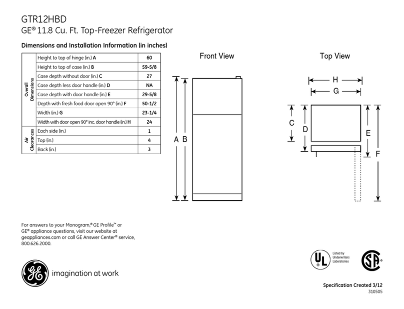 GE GTL12HBDBS Manual