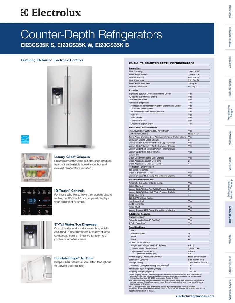 Electrolux EI23CS35KS Product specifications Electrolux EI23CS35KS Product specifications