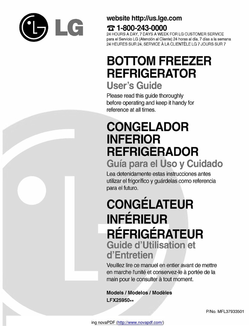 LG LFX25950SB - 24.7 Cu.Ft. Refrigerator User manual
