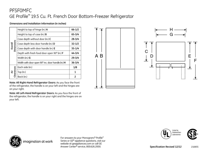 GE PFSF0MFCBB Manual