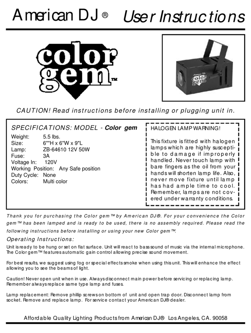 American DJ Color Gem User instructions