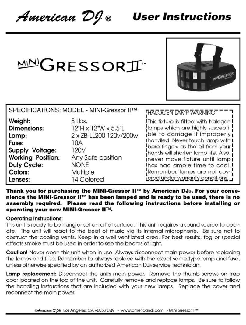 American DJ MINI-Gressor II User instructions