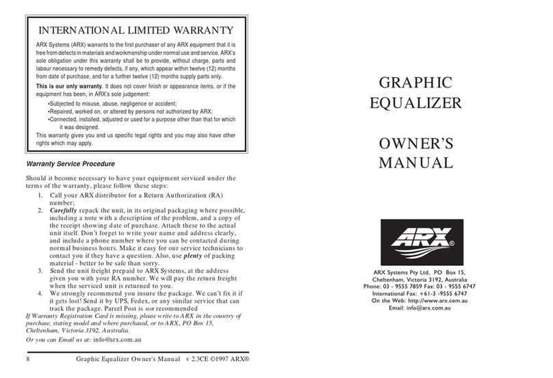 ARX EQ series owner's manual