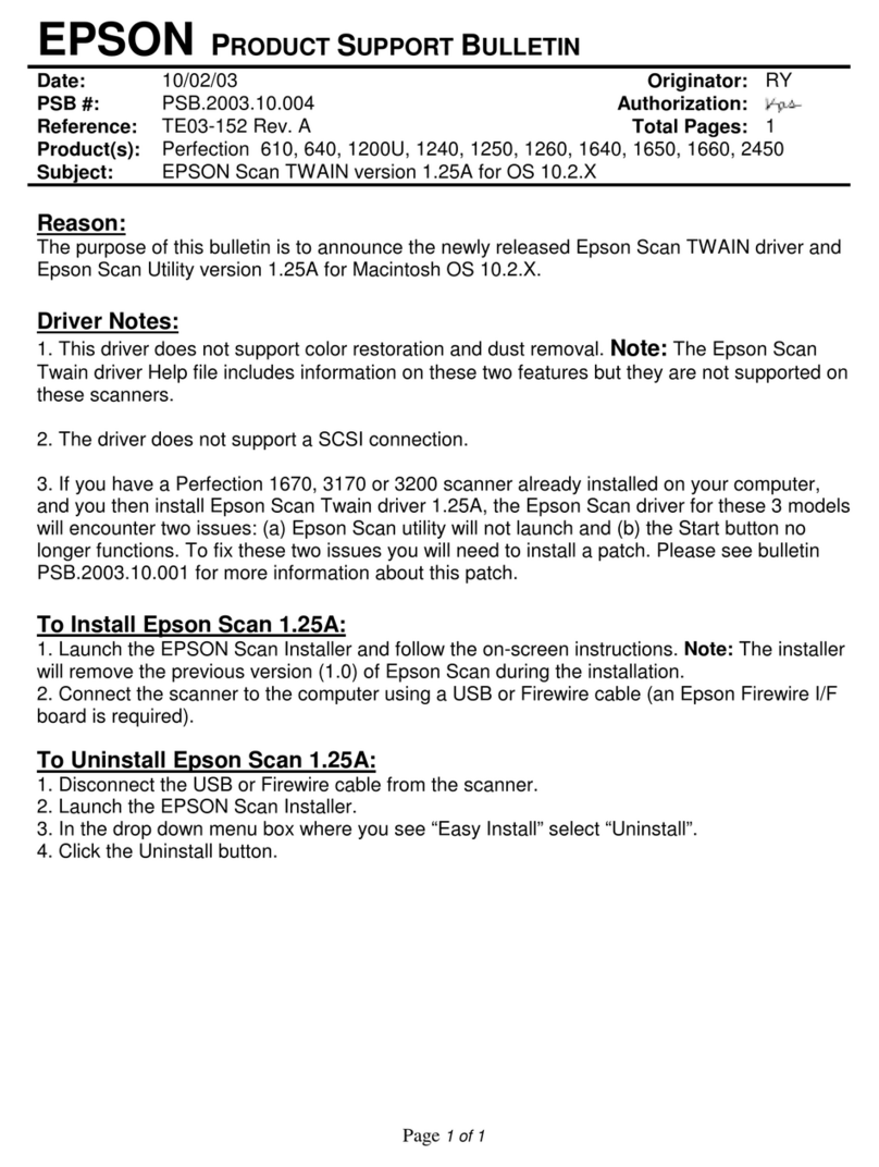 Epson PERFECTION 1650 Dimensions