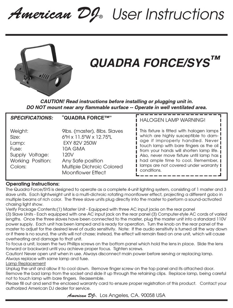 American DJ Quadra Force/Sys User instructions