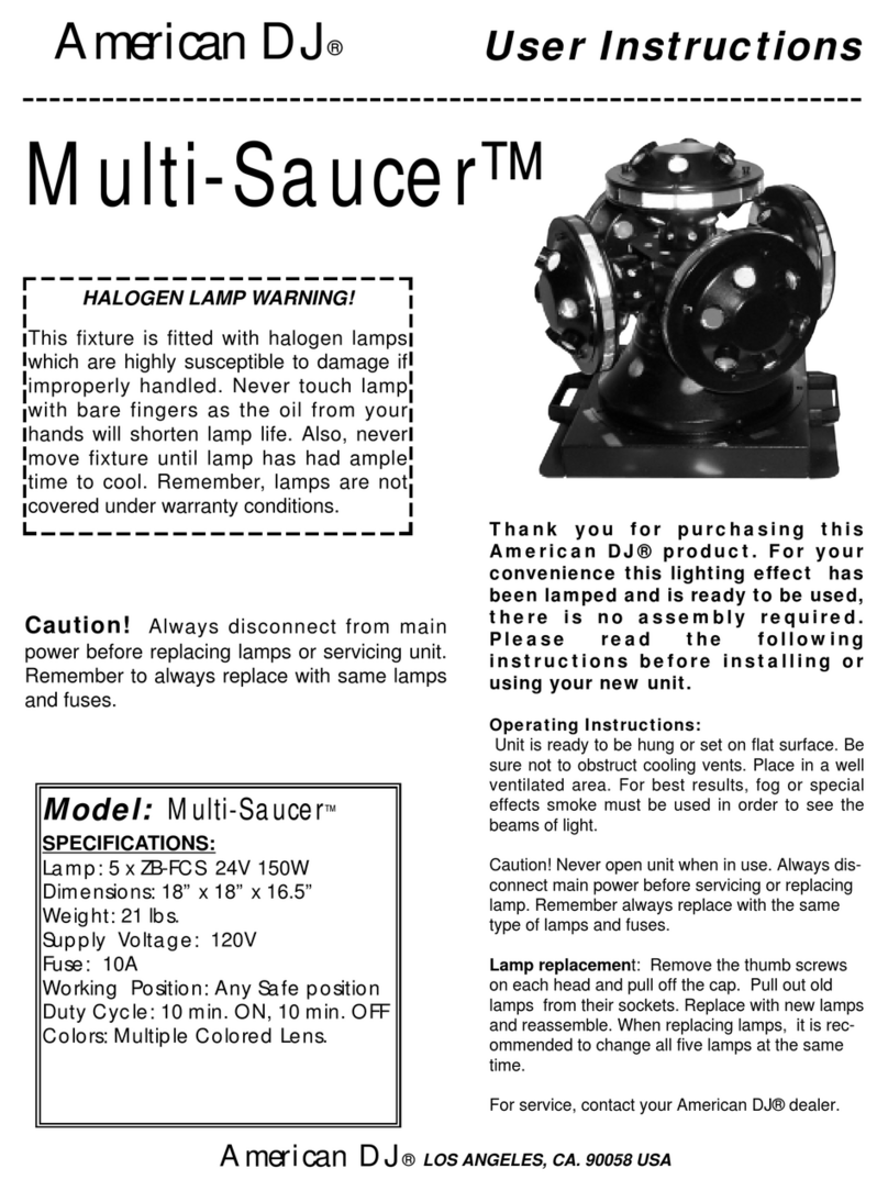 American DJ Multi-Saucer User instructions