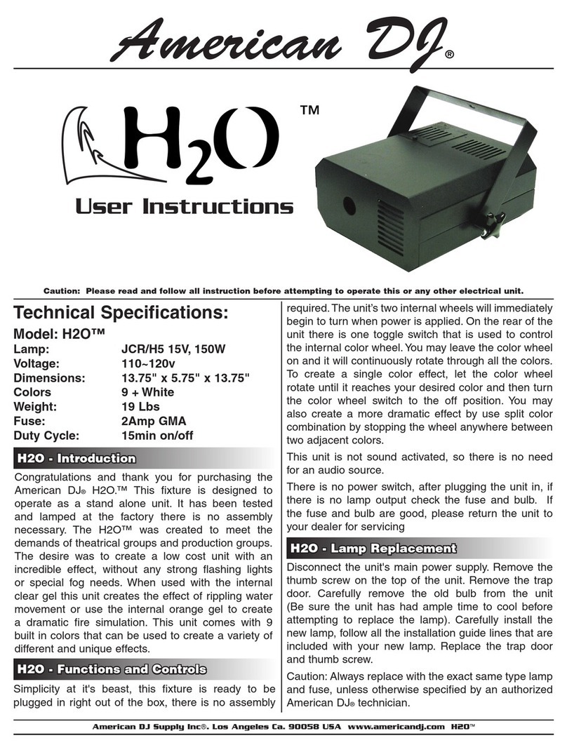 American DJ H2O User instructions