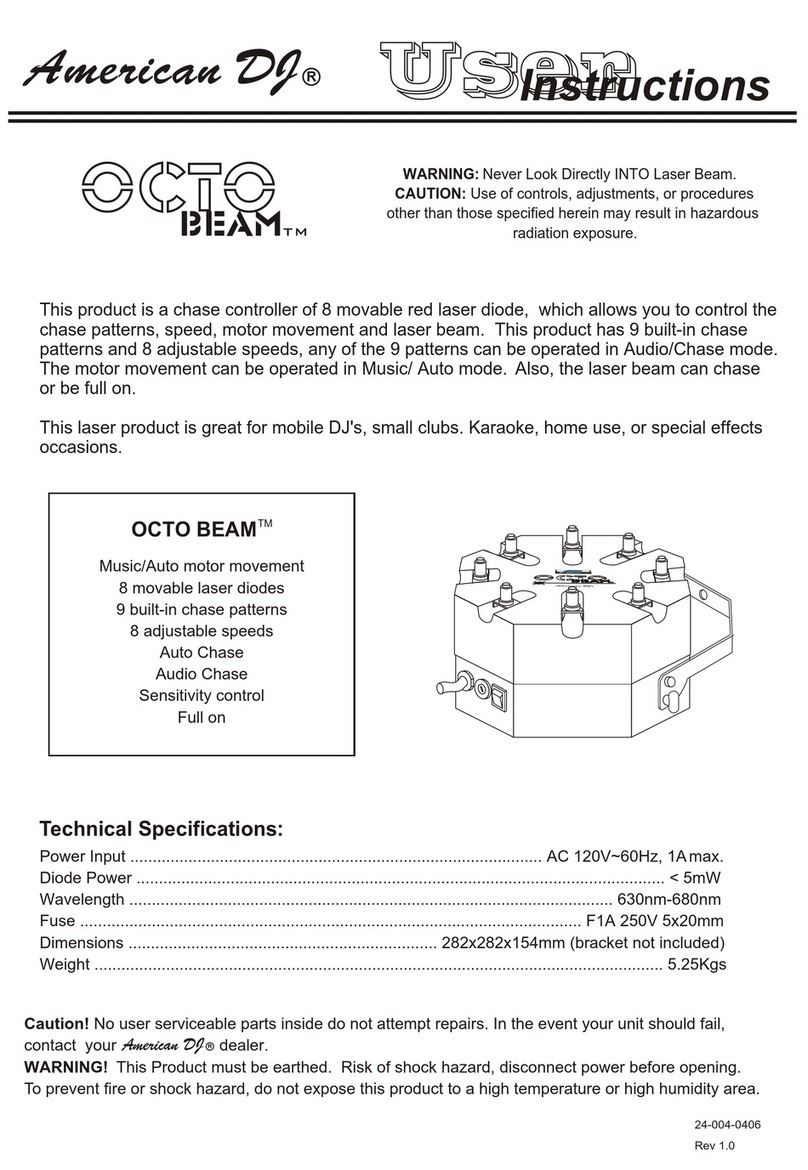 American DJ Octo Beam User instructions