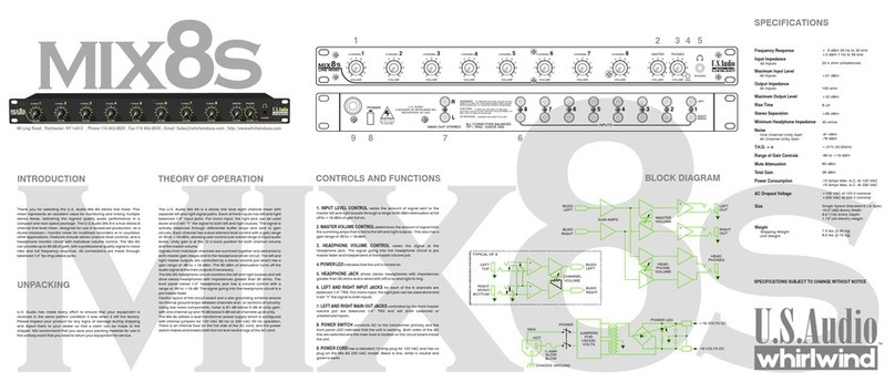 US Audio Mix8s Specifications