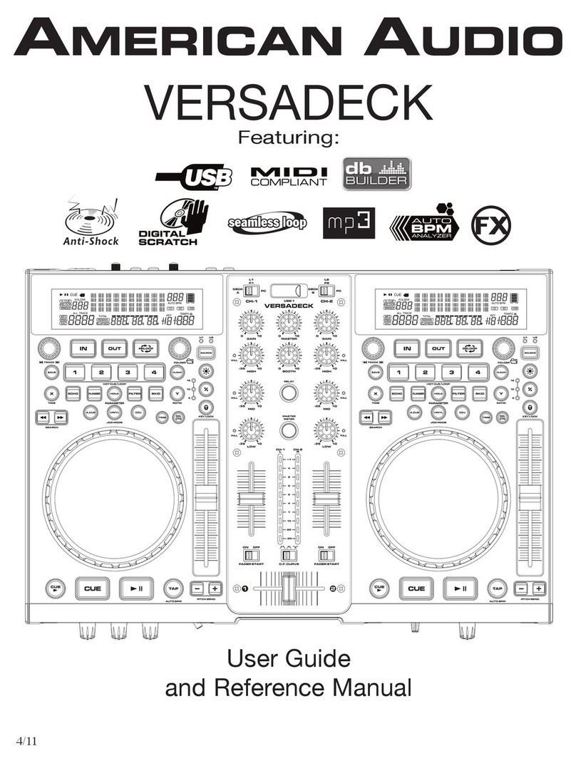 American Audio Versadeck User guide and reference manual American Audio Versadeck User guide and reference manual