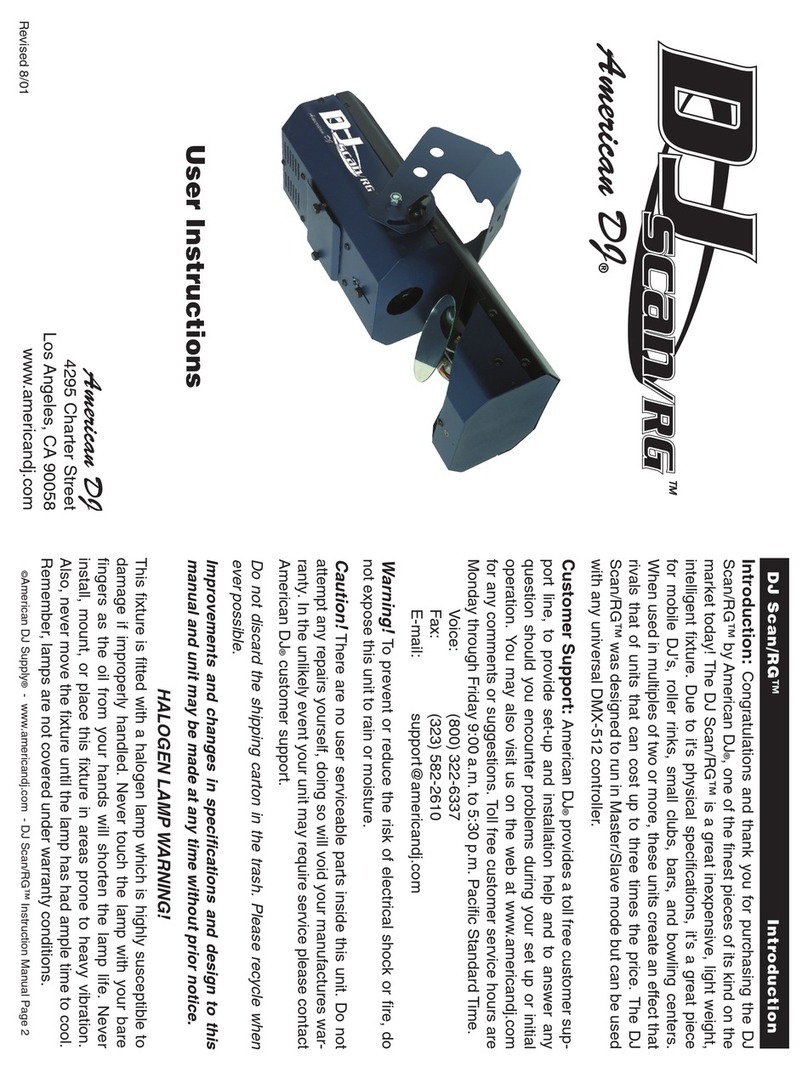 American DJ DJ Scan/RG User instructions American DJ DJ Scan/RG User instructions