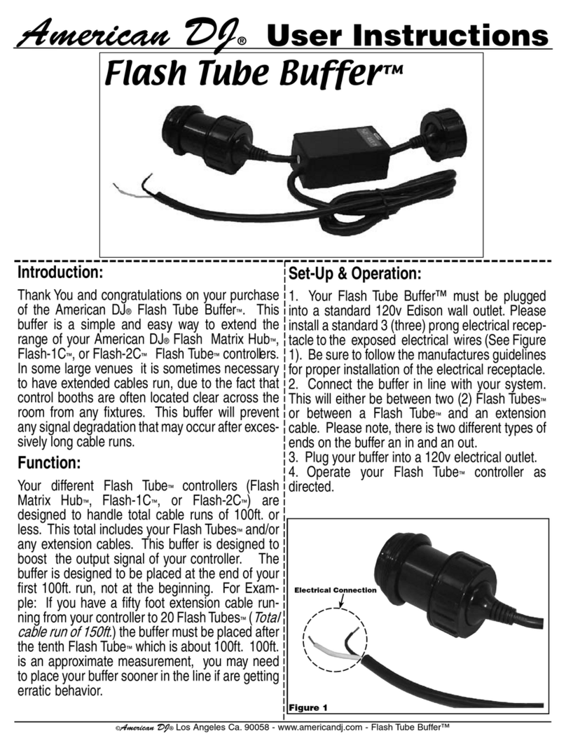 American DJ Flash Tube Buffer User instructions