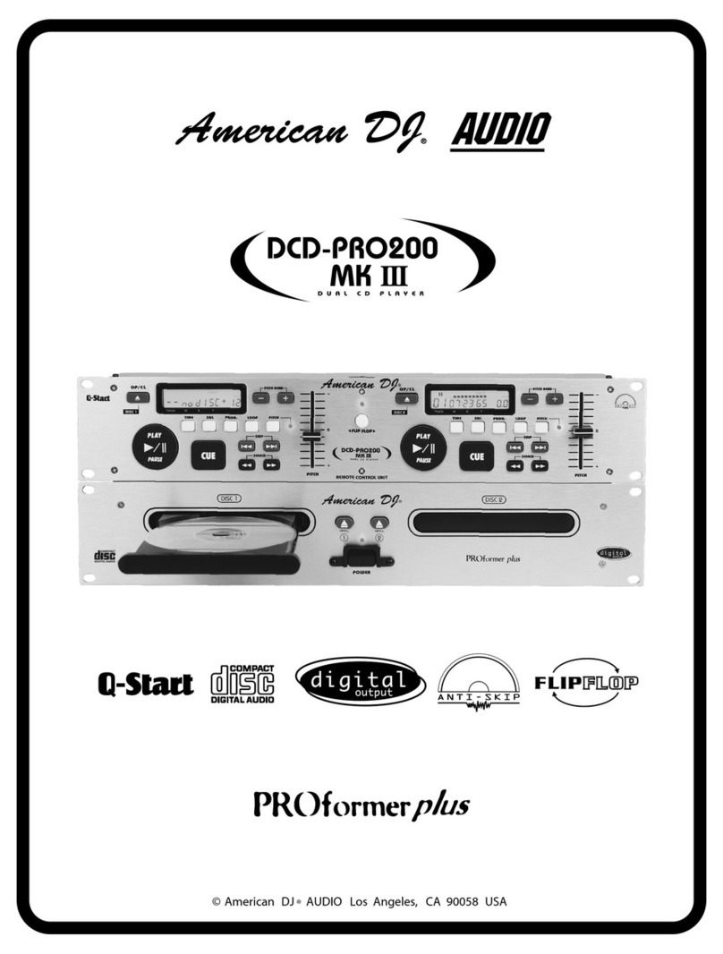 American DJ Audio DCD-PRO200 MK III User instructions