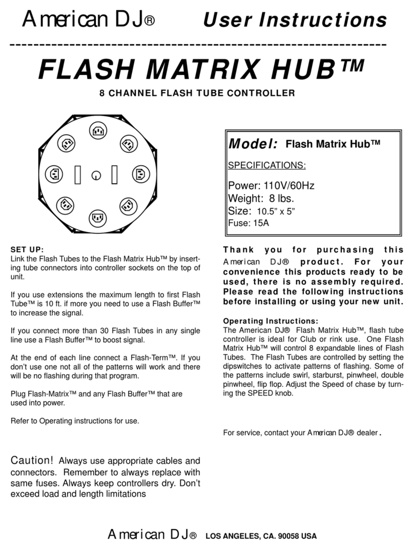 American DJ Flash Matrix Hub User instructions