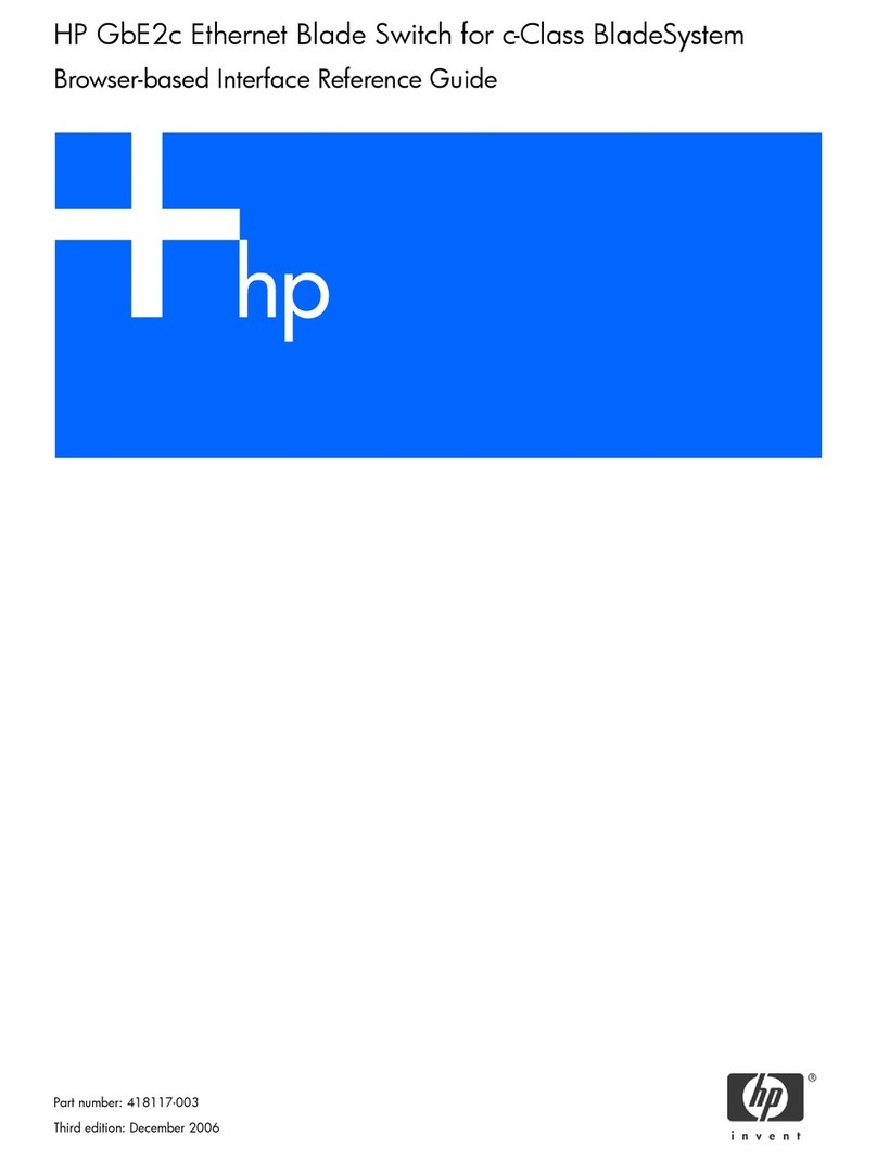 HP GbE2c - Blc Layer 2/3 Fiber SFP Option User manual