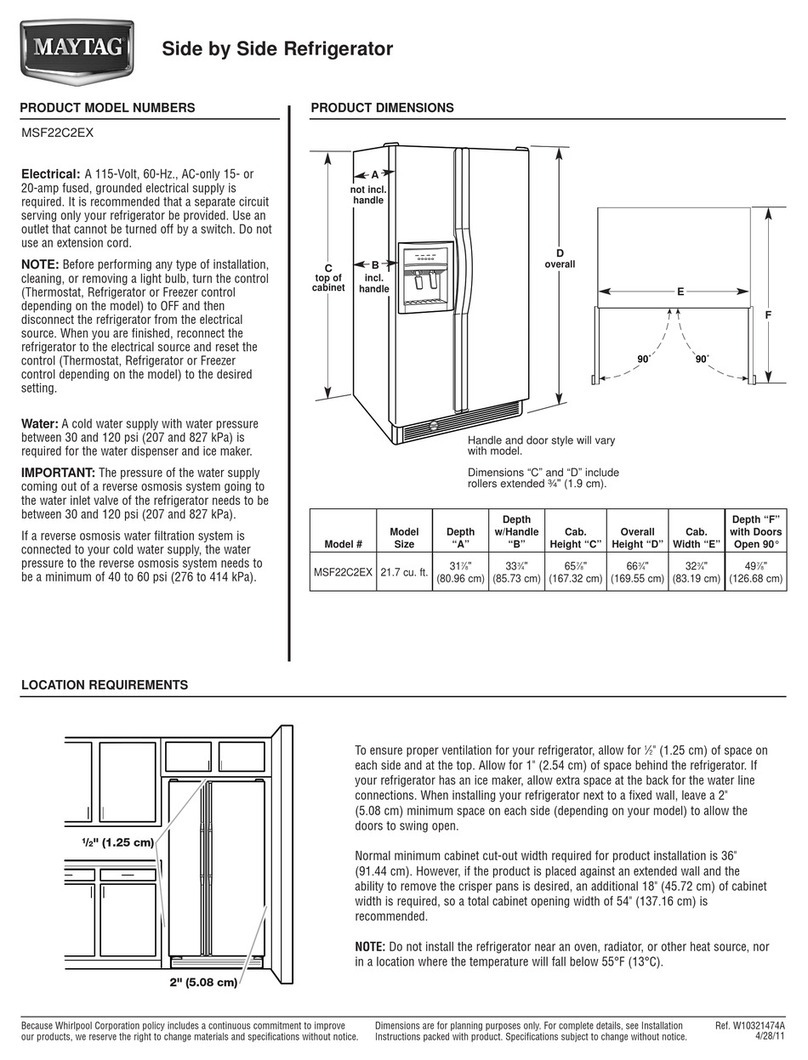 Maytag MSF22C2EXB Parts list manual