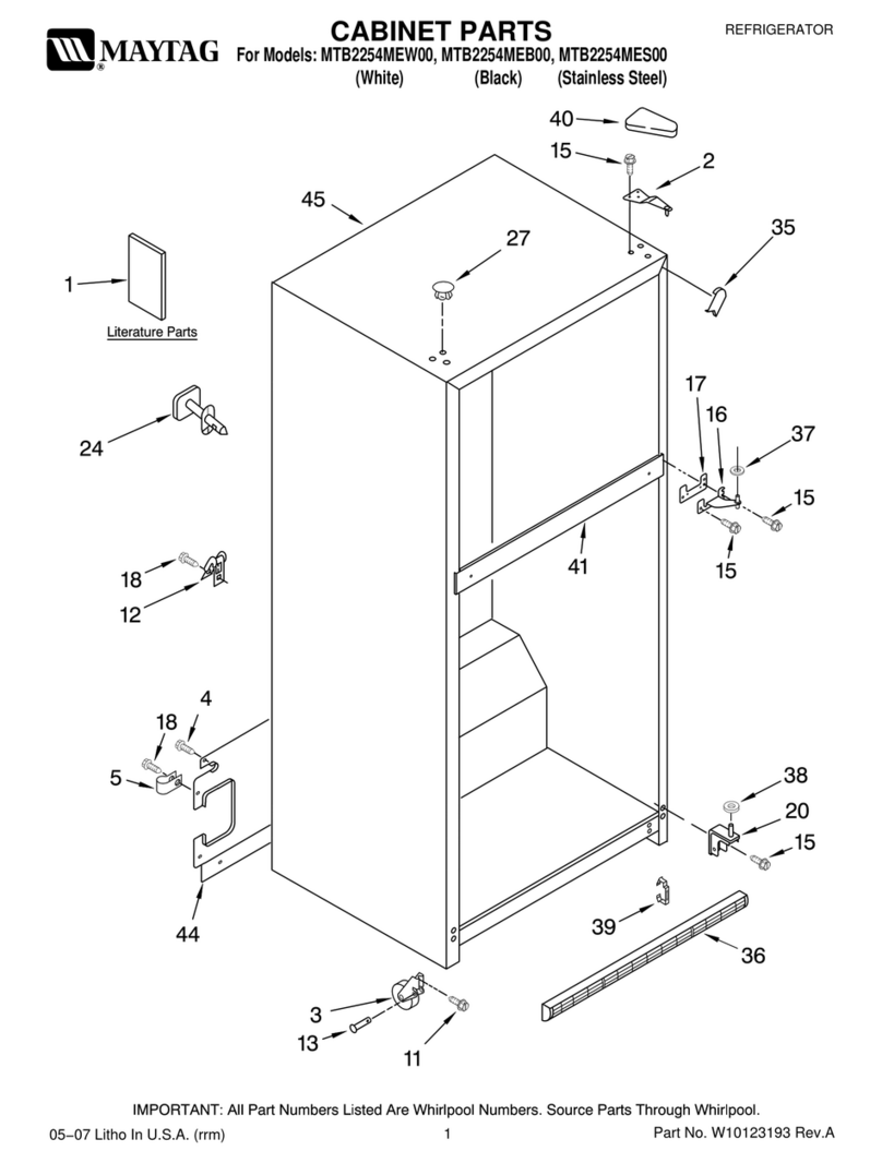 Maytag MTB2254MEB - 22.7 Cubic Foot Top Freezer... Troubleshooting guide